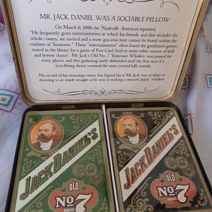 Jack Daniel's playing cards in a decrative tin